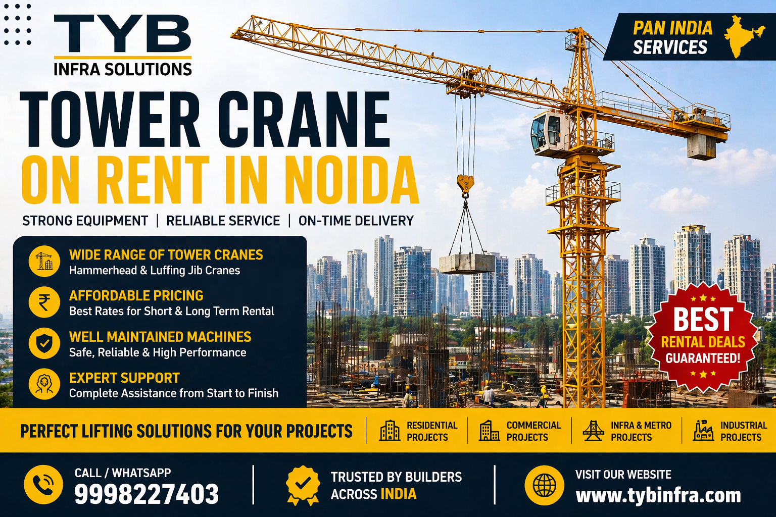 Tower Crane Supplier in Noida - TYB Infra Solutions
